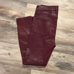 7 For All Mankind Deep Red Skinny Pants